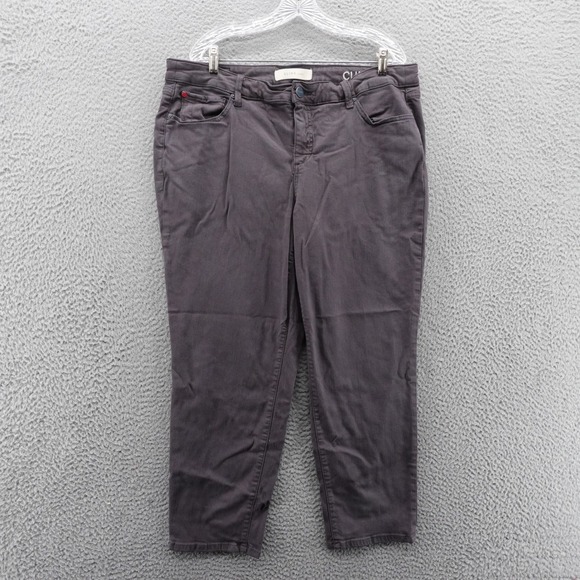 Slink Jeans Curvy Fit Slim Jeans Size 18 Gray Womens Stretch Cotton Blend Casual - Picture 1 of 15